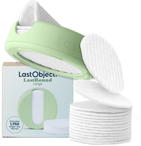 LastRound Wiederverwendbare Make-up-Entferner-Pads – 7 waschbare, umweltfreundliche, wiederverwendbare Baumwollpads für das Gesicht – Nachhaltige und weiche Baumwollpads für die Gesichtsreinigung