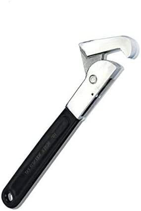 Tbkoly Open-Ended Spanner Wrench ratchet spanner,Spanner Adjustable 6 Multipurpose Wrench Universal Chrome Vanadium Steel Quick Hook Wrench for Taps Valves Pipes Radiators Wheels (Size : 6)