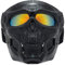 HULG Motocross Brille,Motorcycle Maske,Motorrad Schutzbrille Staubschutz Brille Mit Abnehmbaren Gesichtsmaske Winddicht Für Outdoor Fahrrad Dirtbike Motocross Off-Road Goggle (Black-04)