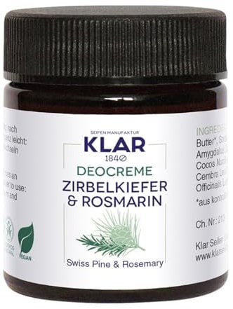 Klar Seifen Deocreme - Zirbelkiefer & Rosmarin 30ml