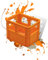 Batterie Bier Kasten Batteriekasten Batteriekiste Batteriebox Aufbewahrungsbox Minikiste Minibox für Aufbewahrung von Batterien AA, AAA, 9V, Leerkiste - 3D gedruckt (Leer, Orange)