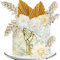 MEZHEN Boho Tortenaufsatz Dekoration Kreuz Hände Gold Acryl Tortendeko Blume Gold Palmenblätter Torte Deko für Taufe Geburtstag Hochzeit Babyparty Kommunion 13 Stück