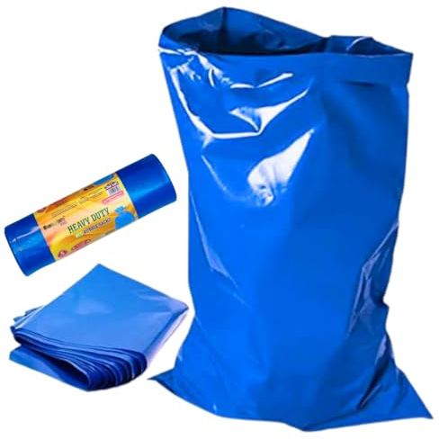 HOMESmith XLarge Heavy Duty Blue Rubble Sacks Builders and DIY Choice Rubble Waste Bags - Pack of 5