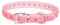 KGDUYC Colliers Classiques pour Chiens,Collier Mignon pour Chiot en Daim Brillant avec Laisse (Rose, M)