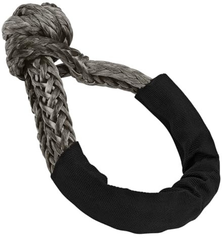 JNNJ Manilles Synthétiques Souples, Corde Synthétique à Manille Souple, Corde de Traction pour Voiture, Corde à Manille Synthétique Souple avec Manches Supplémentaires, pour SUV ATV Camion Off-Road