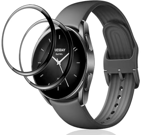 Jewloofa Protector de Pantalla Compatible con Xiaomi Watch S2 42mm Cristal Templado [2 Piezas], 9H Dureza, Vidrio Templado para Xiaomi Watch S2 42mm