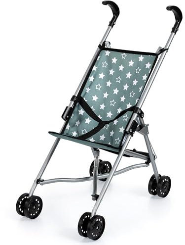 Bayer Design 30558AA Sillita de Paseo muñecas, Plegable, cinturón de Seguridad Integrado, Ruedas Dobles