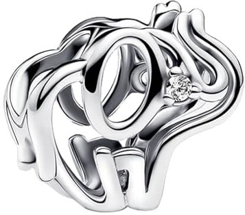 NUNUYAYA Damen Charm Anhänger für Armband 925 Sterling Silber Openwork Elephant Charms Beads passend für Armband Halskette,Charm Anhänger für Europäischen Armbänder für Frauen Mädchen