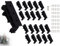Lhbwhiz 20 Stück Hutschienen Adapter Set,PCB DIN C45 Halter,Leiterplatten Halterung Clip,DIN Schienen Installationhalterung,hutschienenhalter Installationadapter,din rail Adapter mit 40 Schrauben 35mm