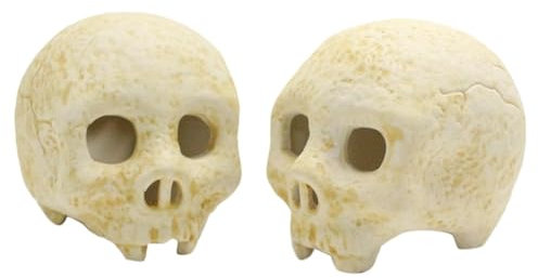 Xinhuju Feuerstelle Schädel Feuerfest - Gruseliger Halloween Keramik Feuerschädel | Foto Requisiten, Totenkopf Skulptur Halloween Lagerfeuer Dekoration für Spukhäuser Motto-Partys