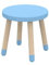 FLEXA Dots Kinderstuhl aus Holz perfekt für Kinderzimmer | Runder vielseitiger Sitzhocker kann Man auch für Küche oder Wohnzimmer benutzen | Hocker Ø30cm | Farbe: Blauer Himmel