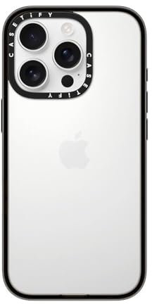 CASETiFY Compact iPhone 16 Pro Case [Lightweight / 4ft. 2X Military Grade Drop Protection/Slim] - Clear Black