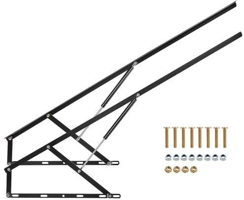 VEVOR Bed Lift, 1500x2000mm Compatible Extra-large Size 140kg Load Bearing, DIY Wall Bed Mechanical Hardware Kit Vertical Deluxe, Pneumatic Lever Heavy Duty Support, Folding for Guestroom