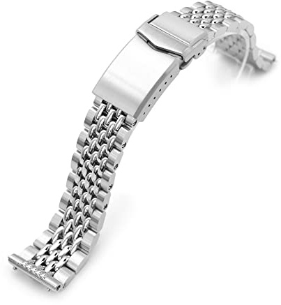 MiLTAT Goma BOR Uhrenarmband mit Schnellverschluss, gerades Ende, gebürstet, 19 mm