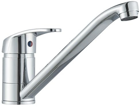 Cesinkin Robinet de Cuisine évier Monocommande Mitigeur Cuisine Pivotant À 360° Robinet pour 1 Trou Laiton Chromé