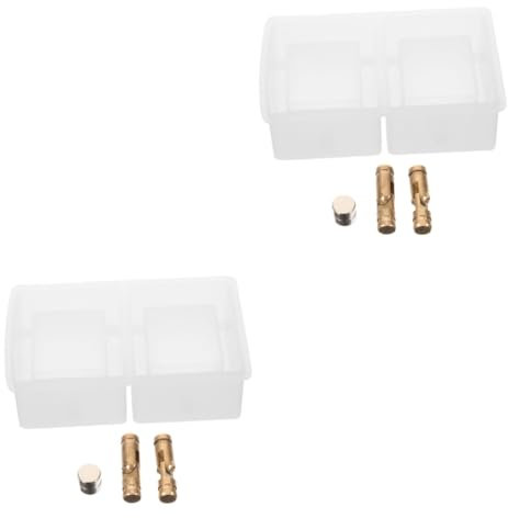 Lurrose 2 Sätze Epoxidform für DIY Schlüssel Ring Herstellung Schmuck Lagerung Epoxid-Silikon-Gießform handwerkliche Silikonform Epoxid-Silikonform DIY liefert Handwerk Formenbau Kieselgel