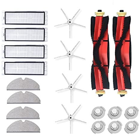NLNGZKZFNF SANQ 20Pcs Robot Vacuum Cleaner HEPA Filters Main Brush Accessories Fit For Xiaomi Fit For Roborock S4 S5MAX S6 Robot Parts Vacuum cleaner parts