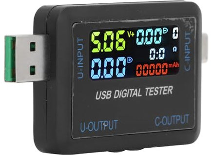 Multimètre Multifonctionnel Tester USB pour la Tension de Type C, le Courant, la capacité, l'énergie et Mesure de l'énergie 5V-36V