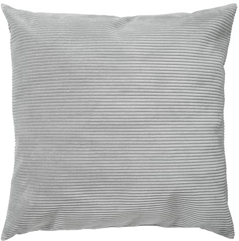 XDREAM XXL Sofakissen aus Kord inkl. kleine Sofakissen | gemütliches Couchkissen mit Cordbezug | Liegekissen oder Bodenkissen in Grau| XXL Kissen 90 x 90 cm + 2 Sofakissen 45 x 45cm