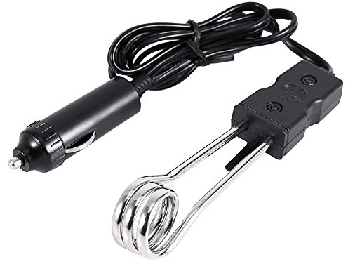 Uadme 12V Portable Car Immersion Heater Electric Kettle Coffee Tea Safe Warmer Travel Warmer