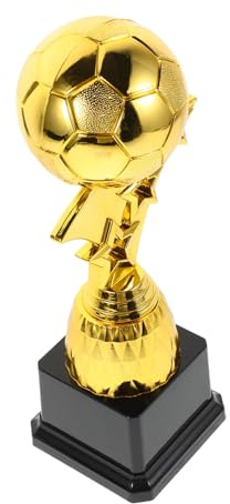 BESTonZON Coppa Calcio Dorata in Plastica per e Leghe | Design Creativo a Forma di Pallone Dorato, Decorazione per Casa, Campionati Calcistici, e Celebrazioni