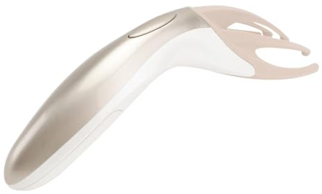 BATHVEVE Elektrischer Kleiner Massagekamm für Zuhause mit Komfortabler Schüttelmassagefunktion aus Abs Pom und Metalllack Effektives Kopfhautmassagegerät in Gold