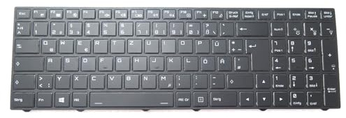 RTDPART Laptop-Tastatur für Mifcom SG7 i7-8750H - GTX 1070 Premium PA71EP6 Deutsch GR Schwarz mit Hintergrundbeleuchtung Neu