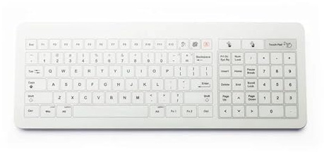 VCBGDJI Tastiera in vetro cablata impermeabile IP67 con touch pad(Russian Layout)