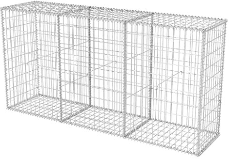 vidaXL Gabione 200x50x100cm Steinkorb Drahtkorb Steingabionen Gabionen Wand