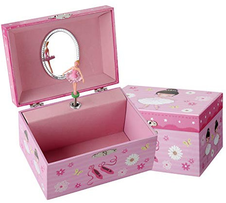 TAOPU Carillon Portagioie Musicale Keepsake con Carillon Ballerina Girevole Custodia Gioiello per Ragazze