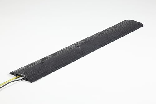 The Ramp People Cable Cover Black 90cm | Channel size: 48mm x 15mm | Plastic Drop over Cable Protector for Homes & Offices Interlocking Anti-slip Lightweight 200kg Capacity Pedestrian