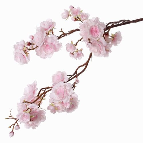 artplants.de Branche artificielles de Fleurs de Cerisier Japonais, 90cm | Rose, en Tissu Rukia - Faux Cerisier/Fleurs artificielles