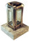 designgrab Grablampe Venezia aus Edelstahl mit Granitsockel aus Granit Viscont White
