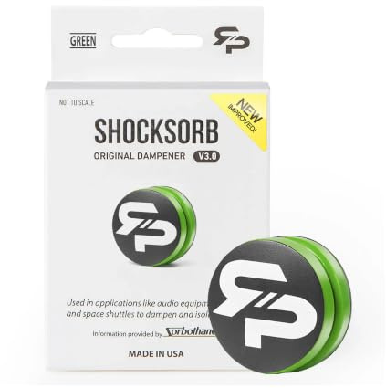 RTP Tennis Racket Vibration Dampener - ShockSorb Ultrasofts V3 - Green