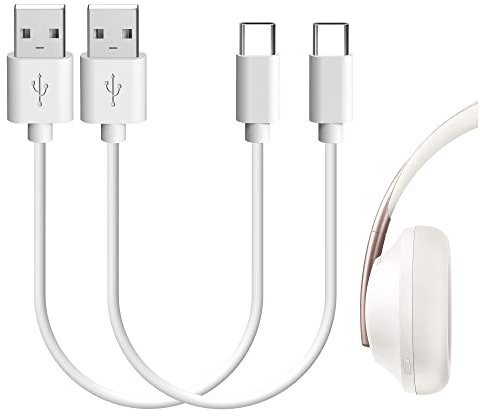 GEEKRIA Kurzes Ladekabel Typ C Kompatibel mit Bose Quietcomfort Earbuds II, SoundLink Flex, QC45, 700, Ersatz USB auf USB-C Stromkabel (30cm)