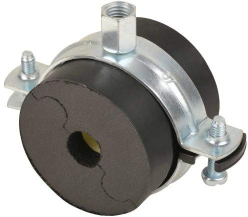 Fixotec - 5 Stück Kälterohrschellen 6-108 mm, Größe 15 mm x M8/M10 x Iso 13mm, Schwarz