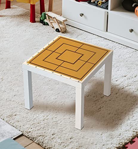 MyMaxxi | selbstklebende Tischfolie blasenfrei verkleben Klassiker Mühle Spielfolie kompatibel mit IKEA Lacktisch 50 x 50cm Aufkleber Sticker Kinderzimmer Spieltisch Brettspiele