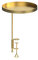 Rivanto® Runde Fensterbankhalterung Gold L, Fensterbankklemme, L 24 x B 24 x H 24,6 cm