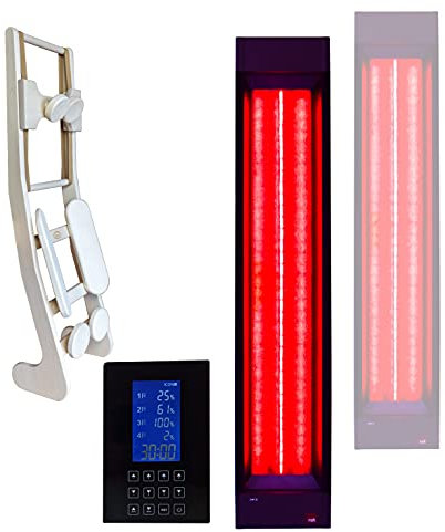 Set di faretti a infrarossi per 1 posto: merce B, 2 radiatori a infrarossi, controllo e schienale per una cabina a infrarossi o sauna, radiatori di calore profondo