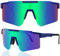 1X Schnelle Brille,Fahrradbrille,Rave Sonnenbrille Herren Damen mit Verstellbarem Bügel,Sportbrille Rennrad Brille Herren,Polarisierte UV400 Schutzbrille Radsportbrille zum Laufen Glof Ski im Freie