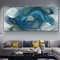 Blaue Farbe Boho Decor Style Poster Sofa Quadro Wanddekoration Bild Art Decoracion Dormitorio Leinwand Gemälde 70x140cm/28x55in Schwarzer Rahmen