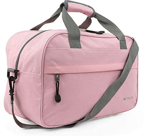ITACA - Bolsa De Viaje Cabina 40X25X20 Mujer y Hombre Plegable Ligera Impermeable. Bolsa Fin De Semana Mujer Bolsa De Viaje Mano Compatible Ryanair, Rosa
