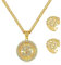 UYUYong Goldkette Herren Drehen + Dollar Ring Hip-hop Set Zuhälter Kostüm Set 80er 90er für Faschingszubehör Mottopartys Cosplay Karneval