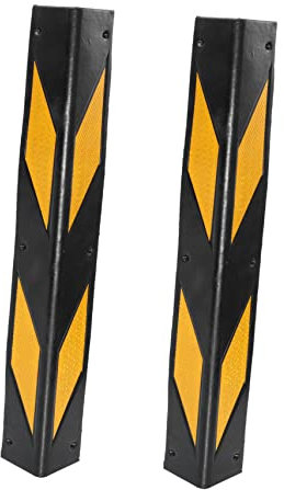 Wall Corner Guard Wall Protector 2pcs Garage Reflective Strips Garage Car Stop Indicator Rubber Rubber Black Limiter Reflective s Corner Guards