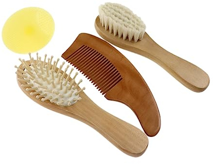 FRCOLOR Boy Girl's Bath Bath Brush Boy Girl's Bathing Utensil and Girls Portable Comb Bathing Tools Brush and Comb Kit