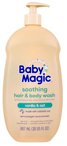 Baby Magic Soothing Hair & Body Wash, Vanilla & Oat Scent, 30 Fl Oz