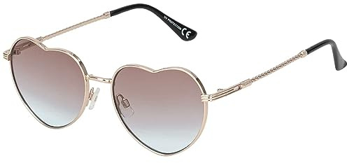 BEZLIT Herzförmige Sonnenbrille mit Metallgestell – UV400 Schutz, getönte Gläser, Sommerbrille in Farbverlauf