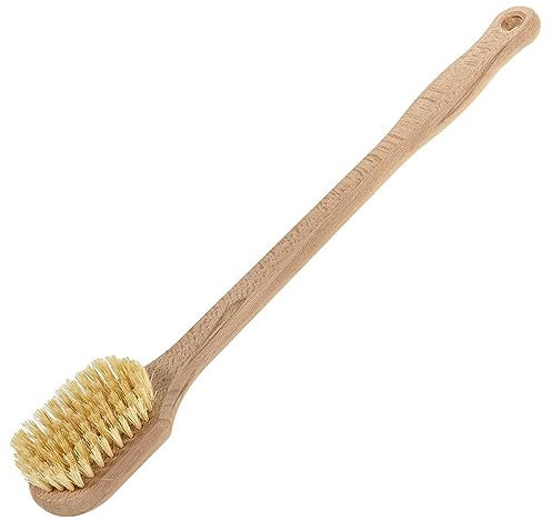 SIDCO Badebürste Holz Massagebürste lang Stiel Rückenbürste extra Saunabürste XXL