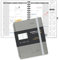 POPRUN Kalender 2024 2025 Monatsplaner 22 x 16,5 cm Auf Englisch - 18 Monate Monatskalender Ringbuch (Jan 2024 - Jun 2025) - 1 Monat 4 Seiten, 112 Seiten, 100 GSM Papier, PU-Leder - Grau