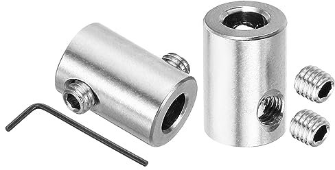 PATIKIL 6mm Loch Draht Seil Klammern Set 2Stk 304 Edelstahl Doppel Löcher Schloss Kabel Klemmen Clip mit M5 Sechseck Schrauben Steckschlüssel für Kabel Beschläge Silber